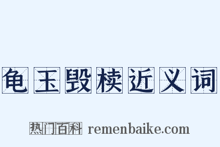龟玉毁椟近义词是什么意思的图片